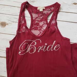 Bride tank top